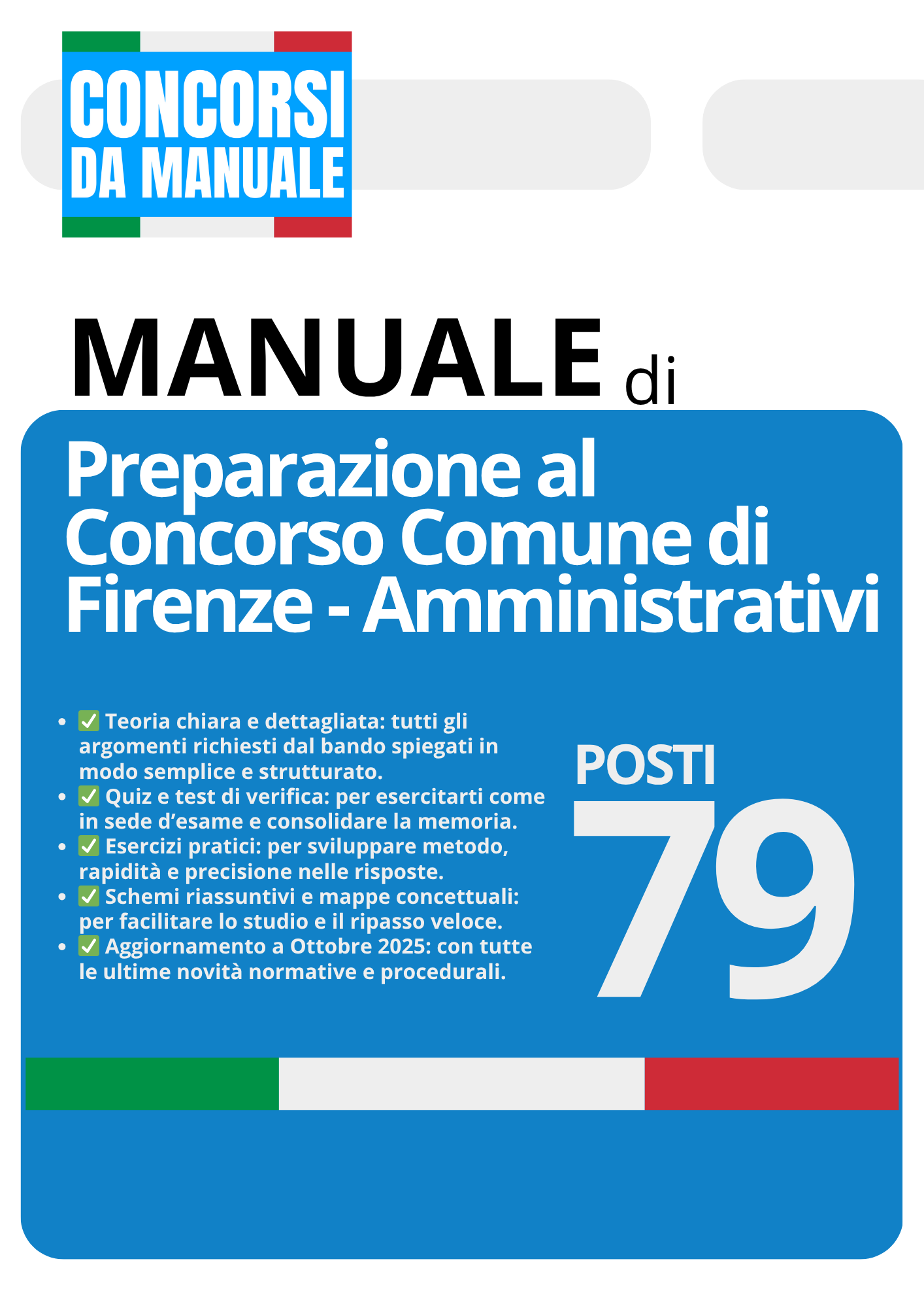Manuale Concorso Comune Firenze – 79 Posti Istruttori e Funzionari Amm. (PDF)