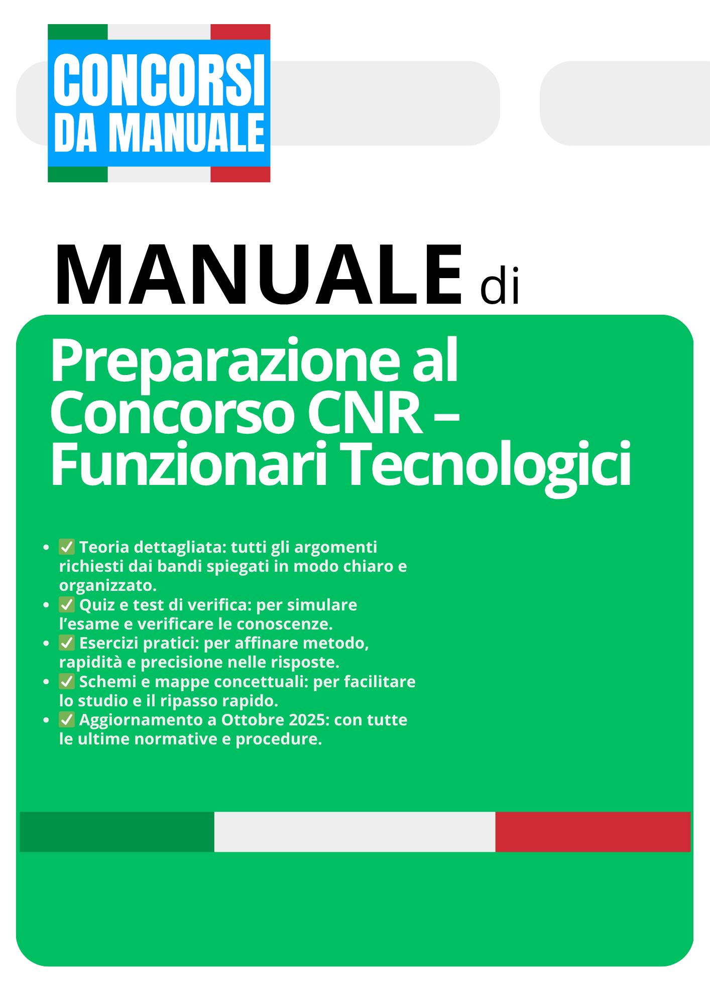 Manuale Concorso CNR – Funzionari Tecnologici (PDF)