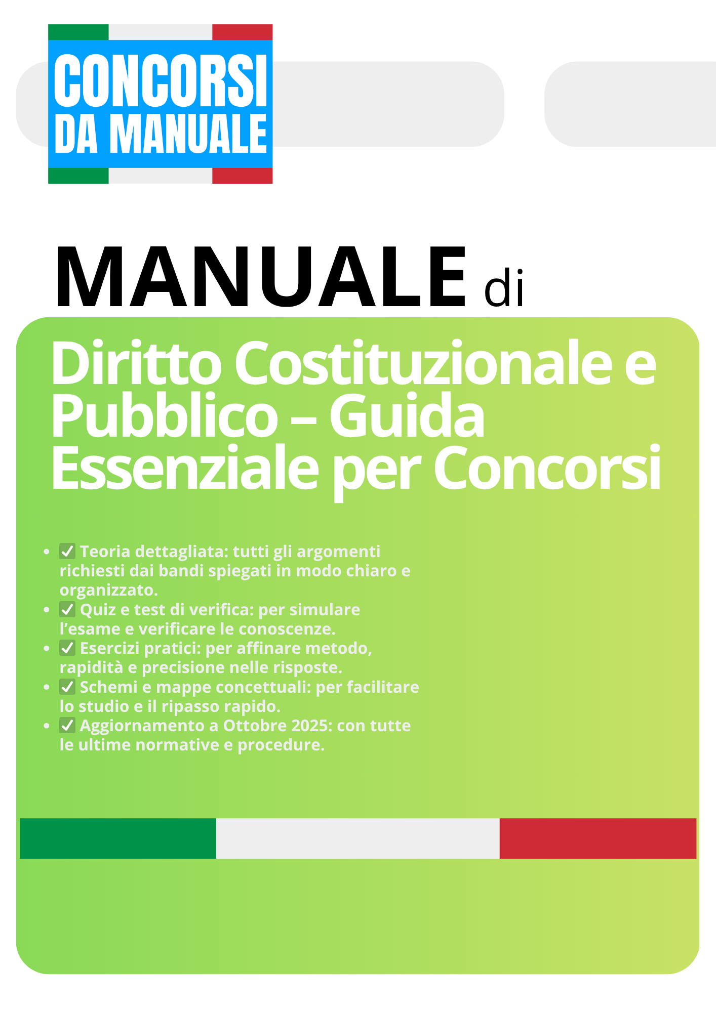 Diritto Costituzionale e Pubblico – Guida Essenziale per Concorsi (PDF)